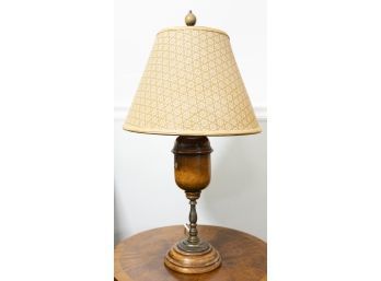 Vintage Wood Turned Table Lamp