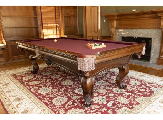 Olhausen Billiard Table With Cues And Wall Rack