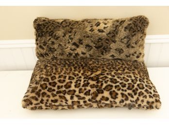 2 Leopard Throw Pillows