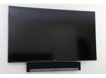 Samsung 65 Inch TV And Sonos Soundbar