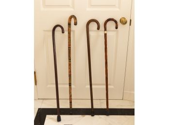 Four Wooden Canes