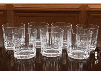 Set Of Seven Dansk Crystal Lowball Glasses