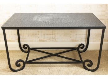 Slate Mosaic Top & Wrought Iron Coffee/side Table