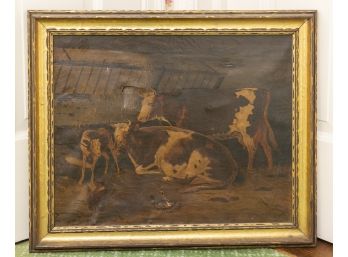 19th Century Oil Painting Signed S Froehlich