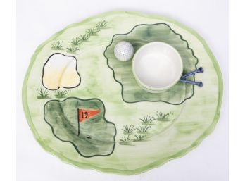 Golf Chip And Dip Serving Platter By Mane Lion