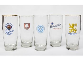 Collection Of Beer Glasses - Set Of 5