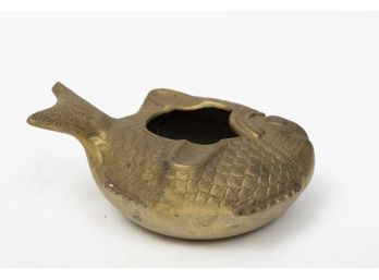 Mid Century Brass Fish Bowl / Ashtray