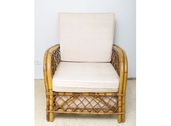 Mid Century Bamboo Lounge Chair In The Style Of Ficks And Reed
