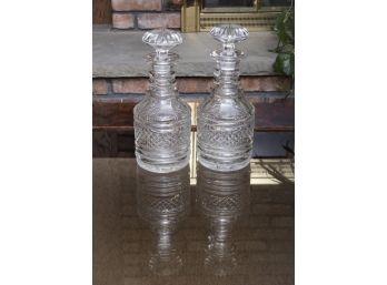 French Crystal Decanters - A Pair