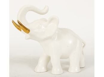 White Porcelain Elephant Figurine By C H Hispania