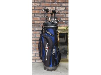Golf Clubs Blue Bag