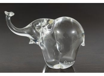 Elephant Hand Blown Glass Miniature Figurine