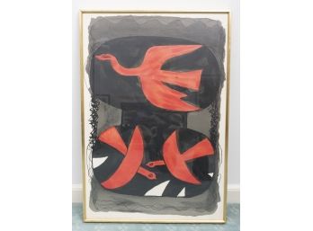 Georges Braque (French, 1882-1963), 'Three Birds', Lithograph On Paper
