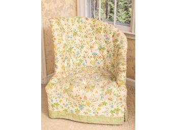 Custom Upholstered Boudoir Chair