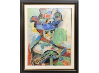 Henri Matisse's The Woman With A Hat Custom Framed Print Artist Unknown