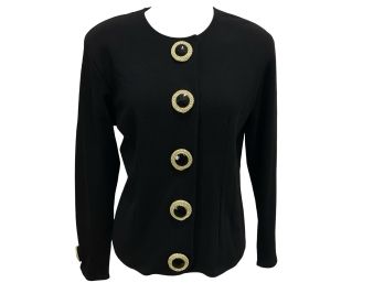 Anne Klein Knitwear Black Jacket Size M