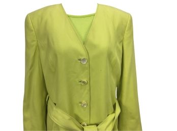 Donna Karan Silk Belted Jacket And Top Size 14