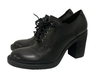 Born Black Leather Lace Up Shoes Size 7