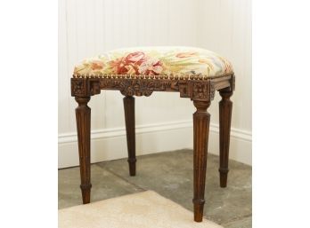 Country French Carved Wooden Stool