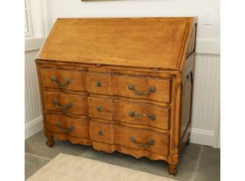 French Provincial Style Fruitwood Drop Front Bureau
