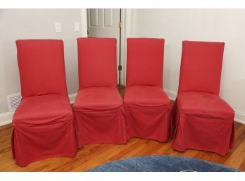 Set Of 4 Slipcover Side Chairs