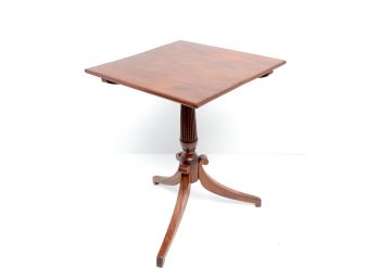 Antique Mahogany Tilting-top Tea, Lamp Or Occasional Table.