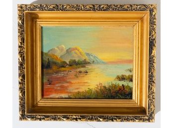 Gold Frame Sunset Painting