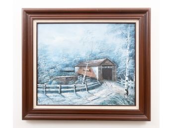 Snow Landscape Framed Painting