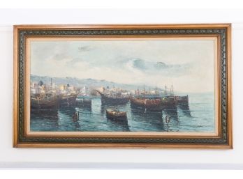 Large Ships Canvas Painting