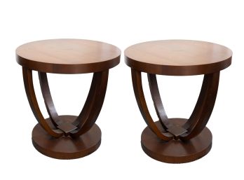 Pair Of Round Side Tables
