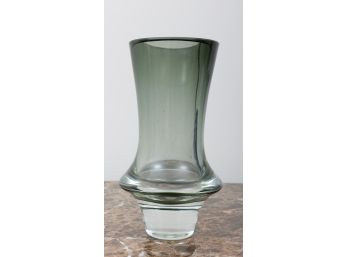 Thick Smoked Glass Vase