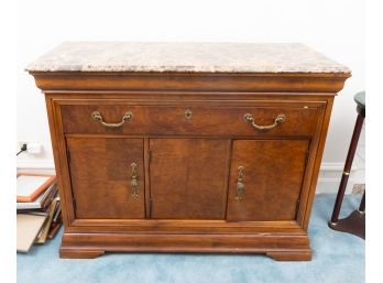 Thomasville Marble Top Sideboard Cabinet