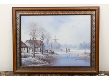 Ice Skating Canvas Painting