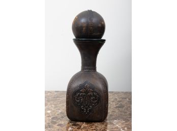 Leather Covered Glass Decanter