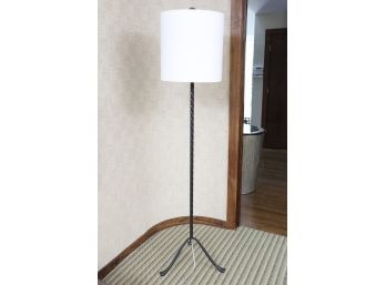 Black Twisted Design Floor Lamp With Shade