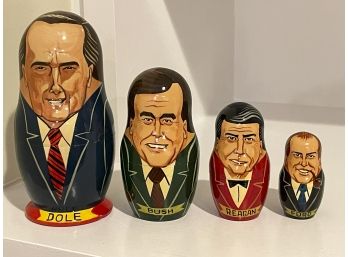 Vintage Nesting Doll Set - United States Presidential Figures