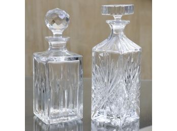 Two Crystal Decanters By Atlantis Crystal And Crystal Bohemia