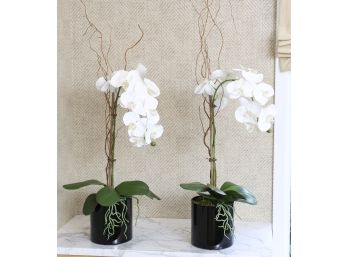 Orchid Faux Floral Potted Plants