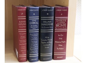 Collection Of 'Gramercy Literary Classics' Leather-Bound Books