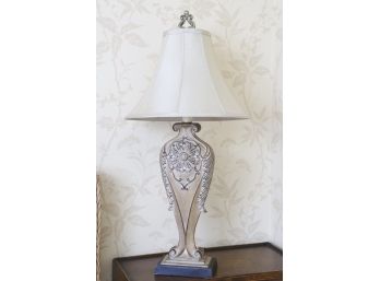 Ceramic Table Lamp With Floral Motif