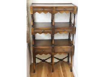 Victorian-Style 'Whatnot' Stand With Shelves And Drawers