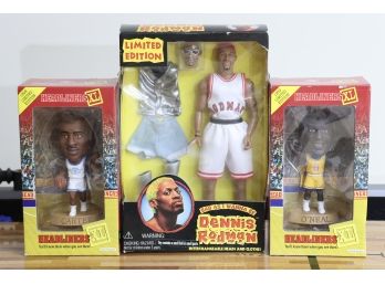 Basketball Headliners XL Bobbleheads And Dennis Rodman Action Figure