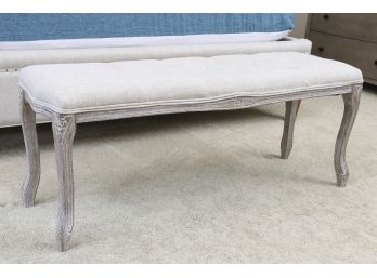 Gray Linen Tufted Bedroom Bench By Modway