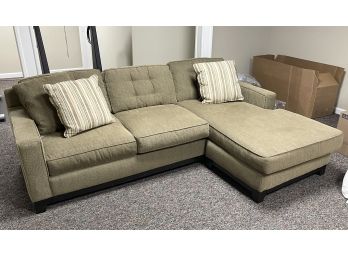 Johnathan Louis Mocha Sectional Sofa With Pullout Bed