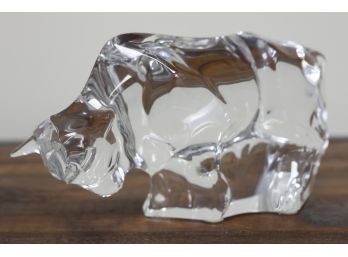 Baccarat Crystal Bull Figurine