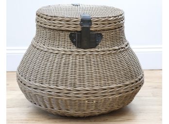 Antique French Blanket Basket