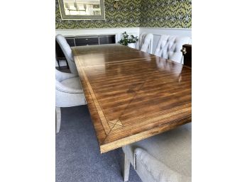 Genevieve Trestle Wooden Extension Dining Table With Two Additional Leaves