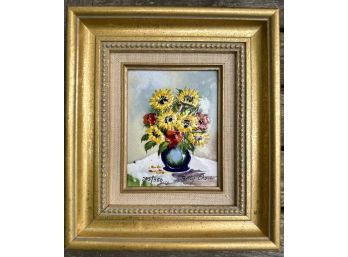 Framed Sunflowers Still Life