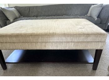 Beige Velvet Ottoman