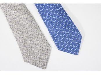 Hermes And Ferragamo Silk Ties